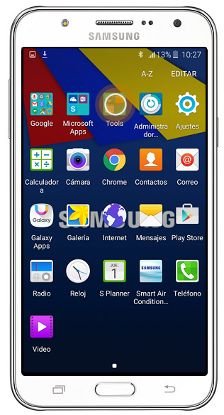 Galaxy J7 - ¿Cómo enviar documentos por Bluetooth?