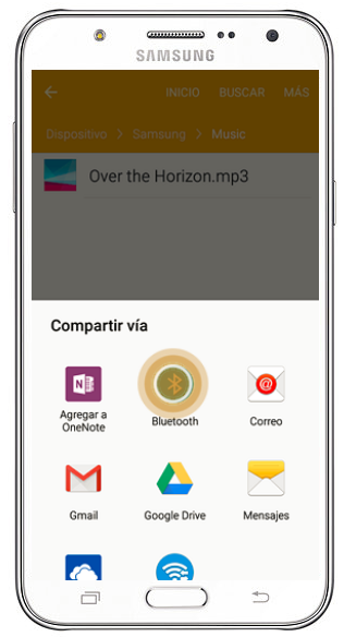Galaxy J7 - ¿Cómo enviar documentos por Bluetooth?