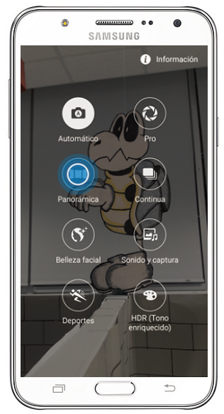 Galaxy J7 - ¿Cómo activar modo panoramico de cámara?