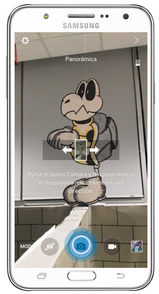Galaxy J7 - ¿Cómo activar modo panoramico de cámara?