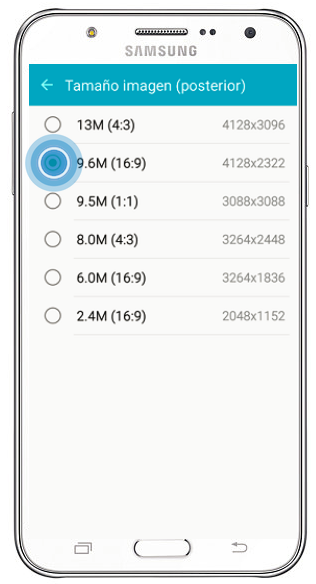 Galaxy J7 - ¿Cómo realizar el ajuste de calidad y tamaño de una imagen?