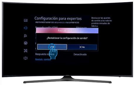 Smart TV Curvo UHD KU6500 - ¿Cómo restablecer los ajustes de sonido?