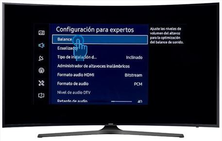 Smart TV Curvo UHD KU6500 - ¿Cómo usar la función balance de sonido?