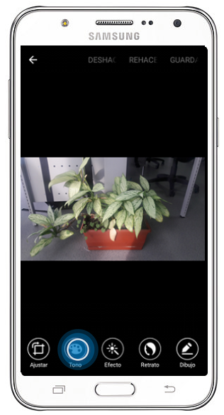 Galaxy J7 - ¿Cómo ajustar la saturación de una imagen?