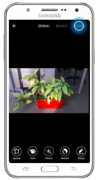 Galaxy J7 - ¿Cómo ajustar la saturación de una imagen?