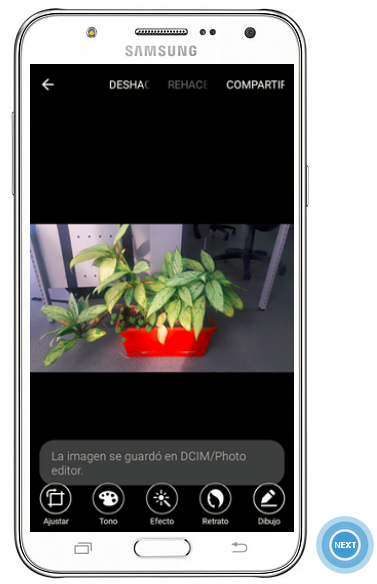 Galaxy J7 - ¿Cómo ajustar la saturación de una imagen?