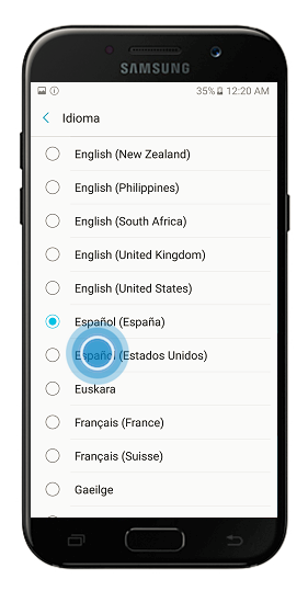 Samsung Galaxy A5: 2017 (SM-A520F): ¿Cómo cambiar el idioma del teléfono?