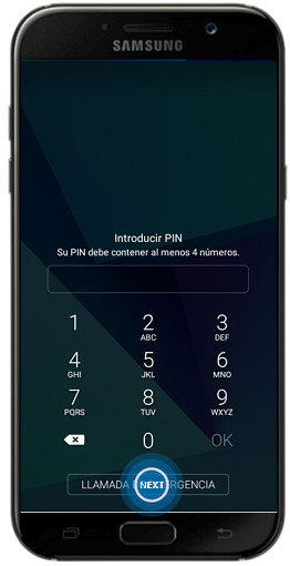 Galaxy A7 (2017) - ¿Cómo esTablecer bloqueo por Pin?