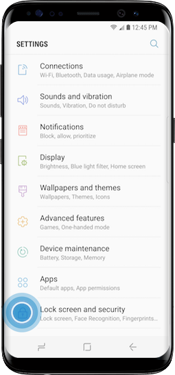 Galaxy S8+ - ¿Cómo usar el reconocimiento de huella?