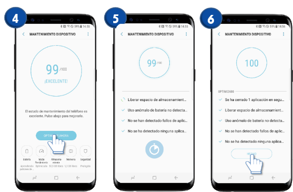 Samsung: Galaxy S8 y S8+-¿Cómo optimizar tu dispositivo?