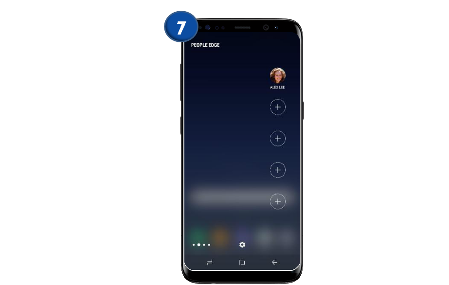 Samsung: Galaxy S8 y S8+-Agregar contactos al People edge.
