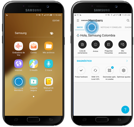 Galaxy A7 (2017) - Enviar un informe de errores