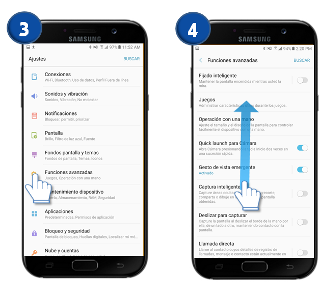 Samsung: Galaxy A7(2017)-¿Cómo puedes activar la función envió de mensaje de emergencia?