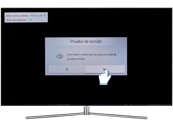 UN49MU6300 - ¿Cómo realizar una prueba de sonido?
