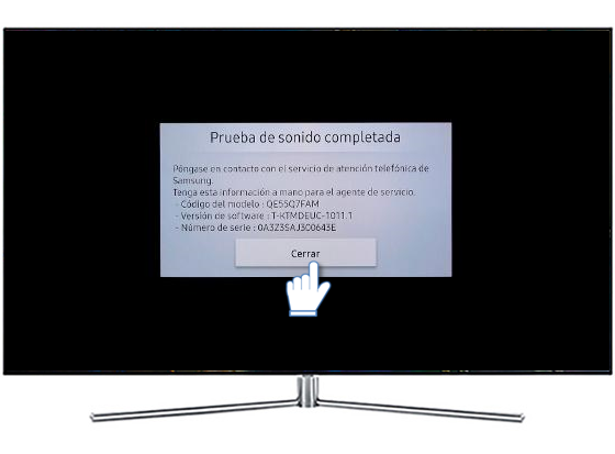 UN49MU6300 - ¿Cómo realizar una prueba de sonido?