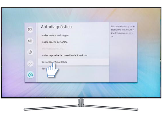 Samsung: Diagnóstico & Servicio-¿Cómo restablecer el Smart Hub en tu TV?