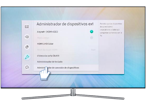 Samsung:UN49MU6300-¿Cómo configurar la notificación de acceso?