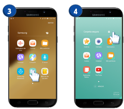 Galaxy A5 (2017) - ¿Cómo activar el bloqueo automático de la carpeta segura?