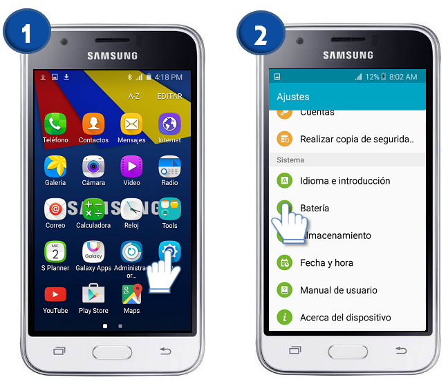 Galaxy J1 Mini - ¿Cómo activar modo ahorro de energía?