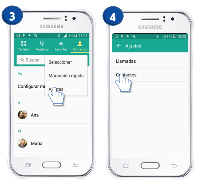 Samsung : Galaxy J1 Ace - ¿Cómo guardar una copia de seguridad de los contactos a un archivo?