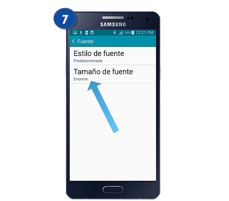 Galaxy A5 - ¿Cómo cambiar la fuente de la letra?