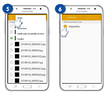 Galaxy J7 - ¿Cómo puedes mover un archivo o documento?