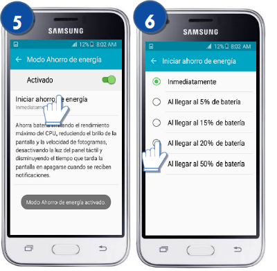 Galaxy J1 Prime - ¿Cómo activar modo ahorro de energía?