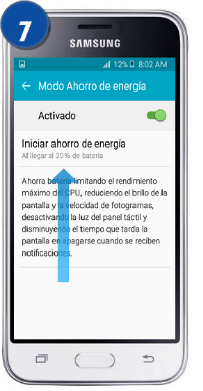 Galaxy J1 Prime - ¿Cómo activar modo ahorro de energía?