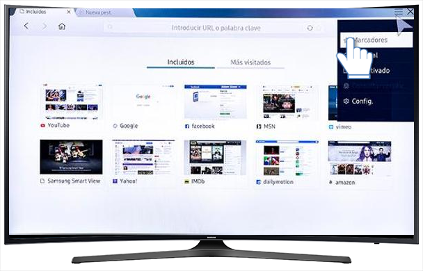 Smart TV/KU6500 - ¿Qué es y cómo quitar una página web de nuestra lista de marcadores?