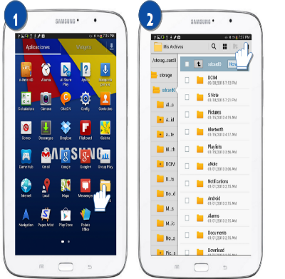 Galaxy Note (8.0, 3G) - ¿Cómo crear carpetas o directorios?