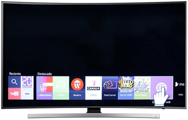 Smart TV Curvo/JU7500 - ¿Cómo bloquear una página web en el Explorador web?