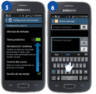 Galaxy Ace3 - ¿Qué es y cómo activar el texto predictivo?