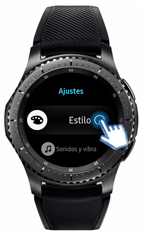 Galaxy Gear S3 Frontier - ¿Cómo cambiar estilo de fondo?