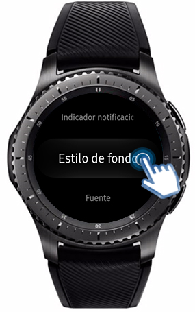 Galaxy Gear S3 Frontier - ¿Cómo cambiar estilo de fondo?