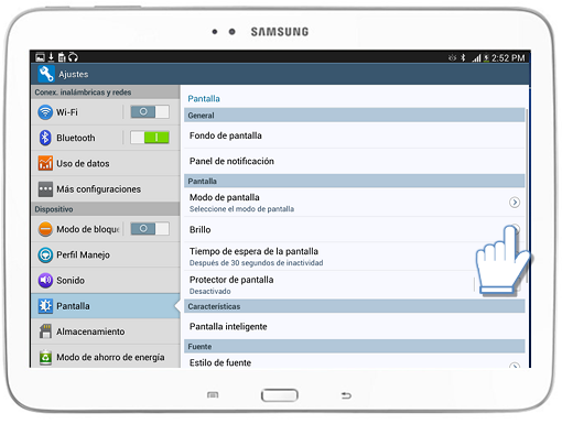 Samsung : Galaxy Tab 3 (10.1, 3G) - ¿Cómo ajustar el brillo de la pantalla?