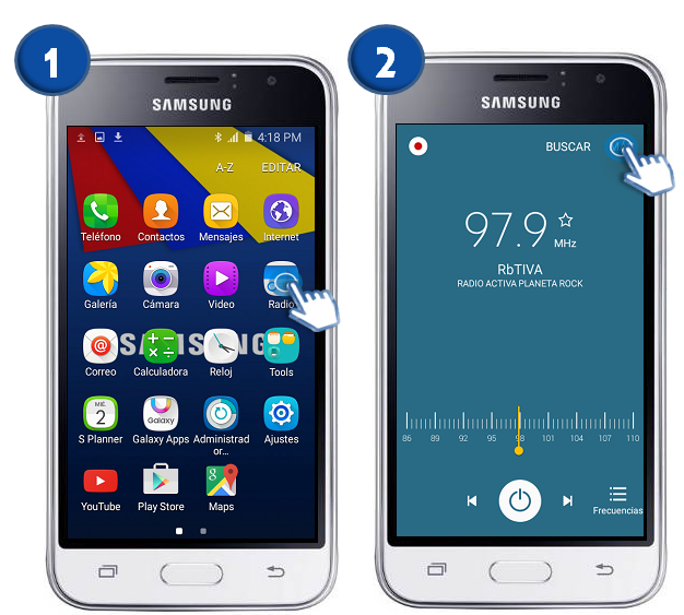 Galaxy J1 Mini (2016) - ¿Cómo escuchar emisora por altavoz?