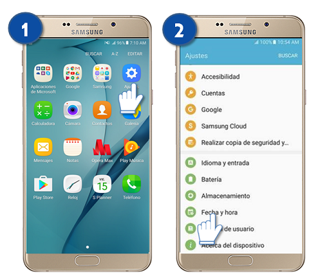 Galaxy A9 - ¿Cómo ajustar la hora de forma manual?