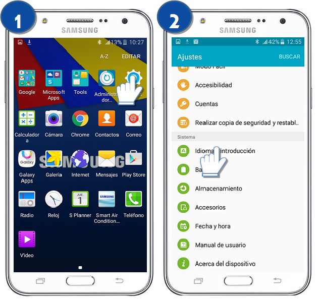 Galaxy J7 - ¿Cómo puedo ajustar el tamaño del teclado?