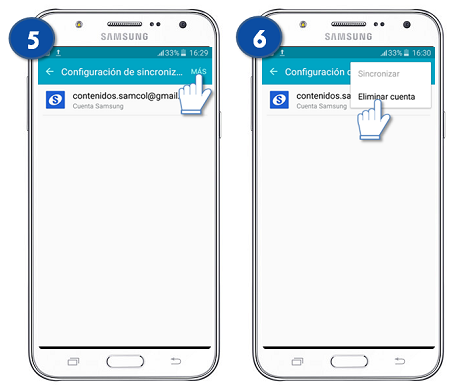 Galaxy J7 - ¿Cómo elimino la cuenta Samsung de mi celular?
