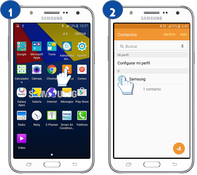 Galaxy J7 - ¿Cómo puedo agregar una imagen a un contacto?