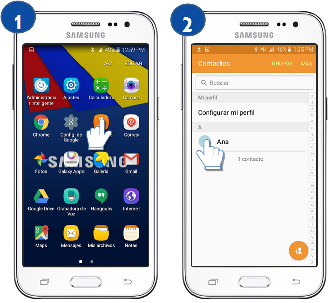 Galaxy J2 - ¿Cómo puedo agregar una imagen a un contacto?