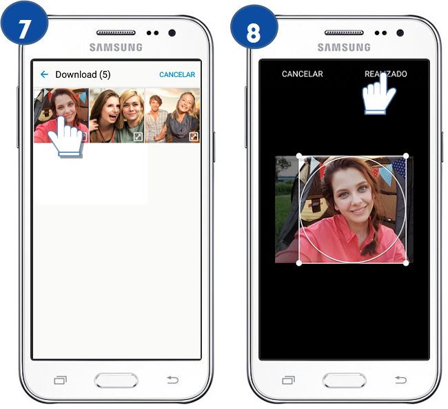 Galaxy J2 - ¿Cómo puedo agregar una imagen a un contacto?