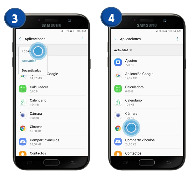 Galaxy A5 (2017) - ¿Cómo cerrar y detener una aplicación?