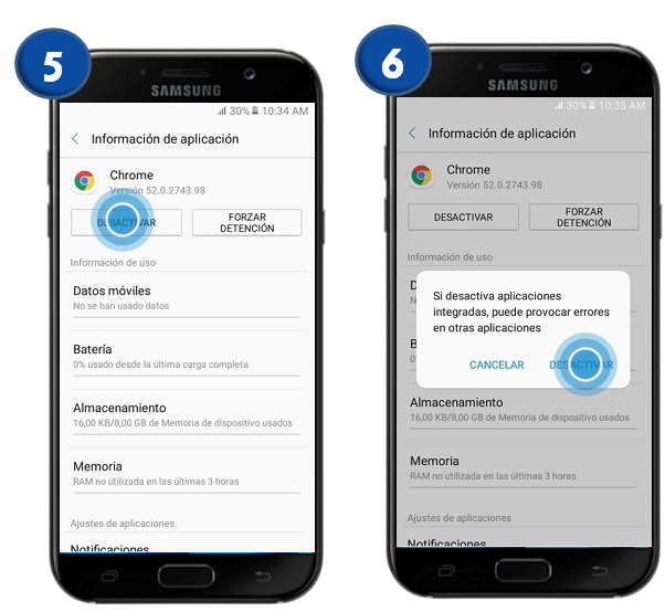 Galaxy A5 (2017) - ¿Cómo cerrar y detener una aplicación?
