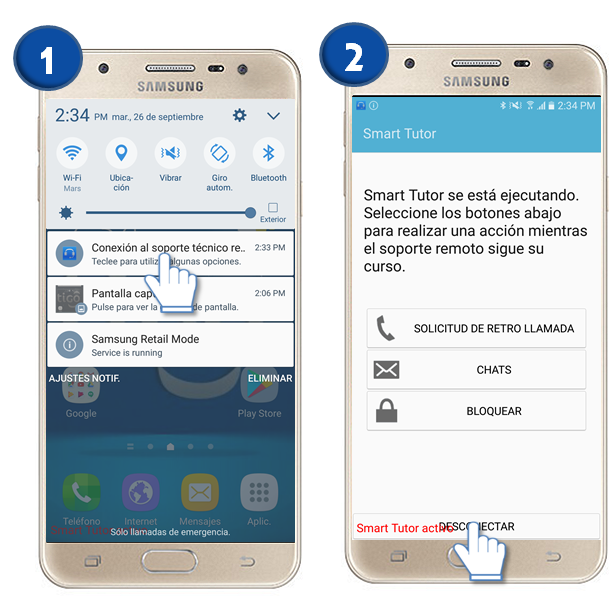 Galaxy A7 (2017) - ¿Qué es y cómo finalizar el soporte remoto?