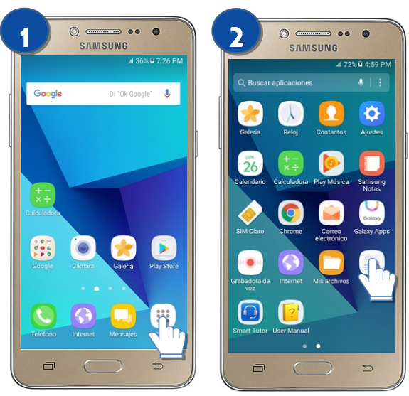 Galaxy J2 Prime - ¿Cómo buscar frecuencias de radio?