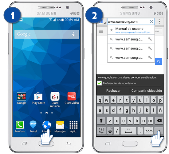 Galaxy Grand Prime - ¿Cómo copiar y pegar texto?