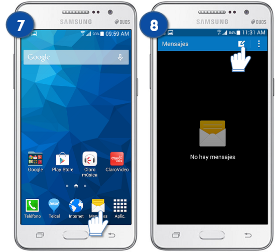 Galaxy Grand Prime - ¿Cómo copiar y pegar texto?