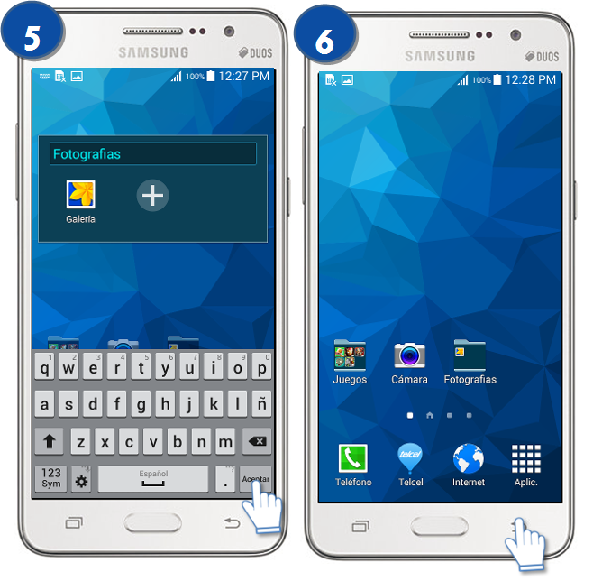 Galaxy Grand Prime - ¿Cómo crear carpetas de aplicaciones?