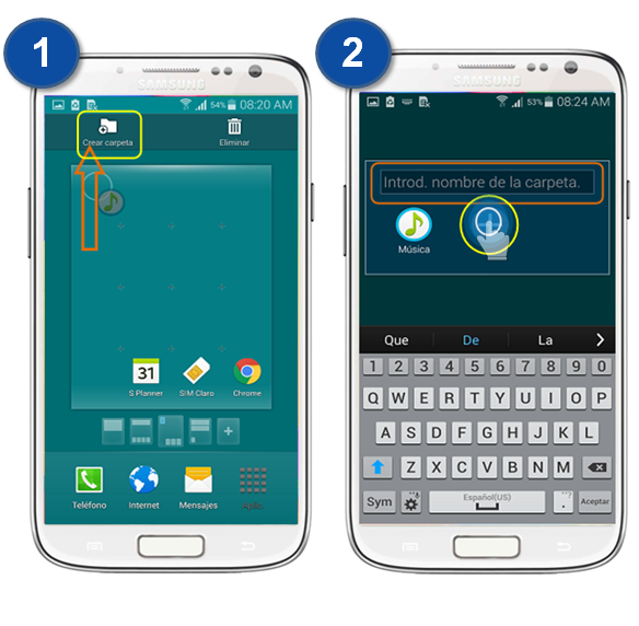 Galaxy S5 - ¿Cómo administrar carpetas?